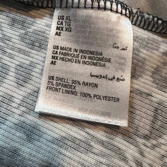 I.N.C. leopard print womens top long sleeve v-neck lightweight XL - Picture 2 of 4